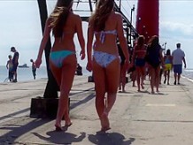 Candid Beach Bikini Ass Butt West Michigan Hot Booty