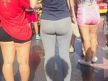 See Thru- Great ass grey leggings