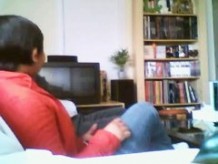 Shot haired cutie having sex before a spy cam