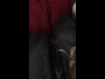playing with my gushy pussy
