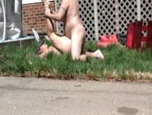 Couple fucking in front of the neighbors, AGAIN!