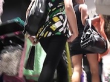 AMATEUR UPSKIRTS IN THE SHOPPING CENTER