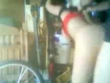 fucking a local blonde slut in her garage