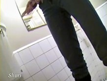 Japanese girls taking a pee in voyeur Japanese toilet video