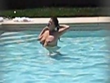 Voyeur pool MILF