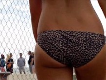 Candid Beach Bikini Butt Ass West Michigan Booty Cheetah