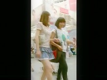 walk behind short skirt girl :4 (China)