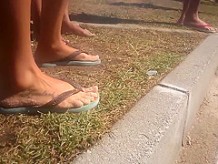 Candid Tatoo Foot in beach with sand - Feet 36