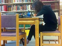 Candid Asian Library Feet Shoeplay Flats Dangling Pt 1