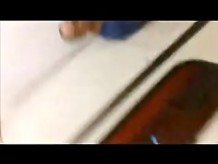 Old woman groping in metro