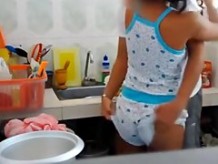 de caliente en la cocina