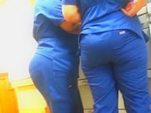 FINE ASS NURSE IN SKIN TIGHT SCUBS!!!!