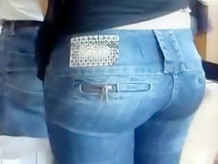 Sexy butt in tight jeans