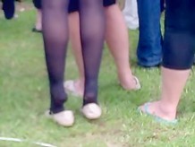 Candid Nylon Soles With Cream Flats PT 2