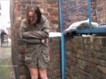 Amateur exhibitionist Beauvoirs public masturbation and outdoor flashing of brun