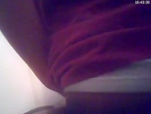 Brunette teen visiting toilet hidden cam voyeur