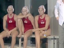 Aquatic polo team members crotch shots