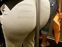 Ass on Subway Pole