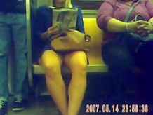 train legs almost upskirt