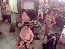 Video record of a strippers dressing room