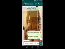 Andrea es una amiga del trabajo, hablamos por whatsapp y la pongo tan cachonda, me dice que quiere ver mi polla ... me hace una videollamada y viene en menos de 5 minutos!