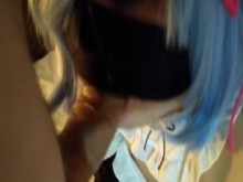Re Zero Rem Cosplay Follando Suavemente