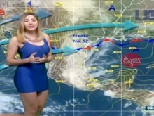 ¡Ella es la más sexy de todas las chicas del clima!