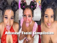 Compilación facial amateur (faciales POV con corridas enormes)