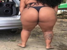 Brasileño bbw Grande negro botín 02