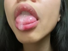 JOI Asian Cum Congster le ruega que te acaricie la polla y la nuez en su boca | Hinasmooth