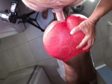 Lencería joder con mi puta de ébano amateur creampied