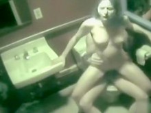 Security Cam captura a la pareja follando en el baño