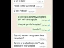 DOÑA MARY ME VUELVE A MANDAR WHATSAPP Y GRABO BAJO SU VESTIDO Y ME LA COJO