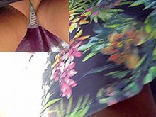 Grandes upskirts de autobús (falso) filmados por un loco con cámara