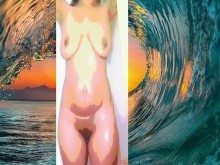 HERMOSAS DUCHAS FEMENINAS DE HAWAII EN AGUA