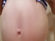 Mi ropa se ha vuelto demasiado pequeña para mi tambor hinchado????Mi ombligo es tan grande????Más - en mi OF????????