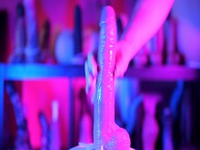 Revisión del consolador de juego de profundidad de eyaculación realista de longitud extra Himsith de 11.8 "