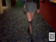 Follada en el cine con una chica de tetas perfectas - Tonny y Mia