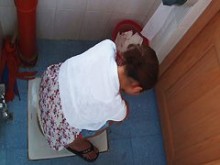 Chicas calientes están siendo filmadas meando ante la cámara