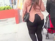Thick latina culona in leggings