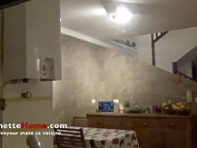 cámara oculta para francés en casa de un amateur