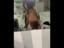 El culo sexy de Pawgs es follado por todo Airbnb - Disparos en el espejo/orgasmo múltiple