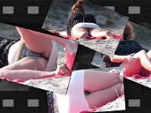 upskirt en la playa (falso)