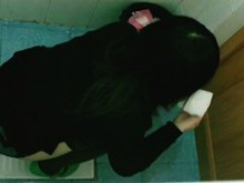 Baño público chica asiática meando video